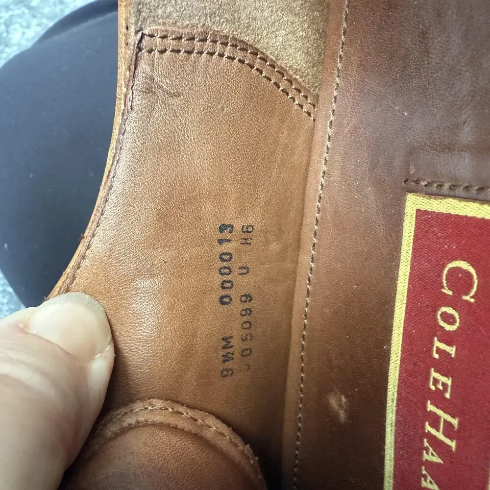 Cole Haan Shoes Mens Size 9.5 Brown Oxford Dress Air Apron Toe Leather